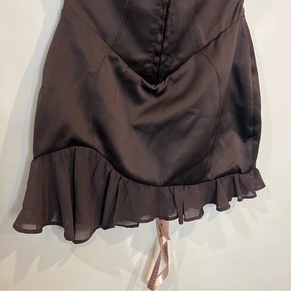 House of CB Dresses House Of Cb Dionne Espresso Ruffle Corset Mini